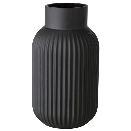 Boltze Nordika Vase cylindrique Verre Noir