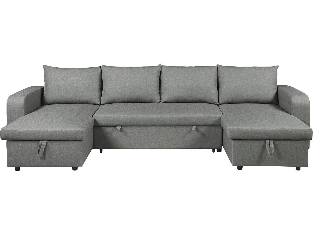 Canap&eacute; panoramique convertible en tissu "Victor" - 4 places -