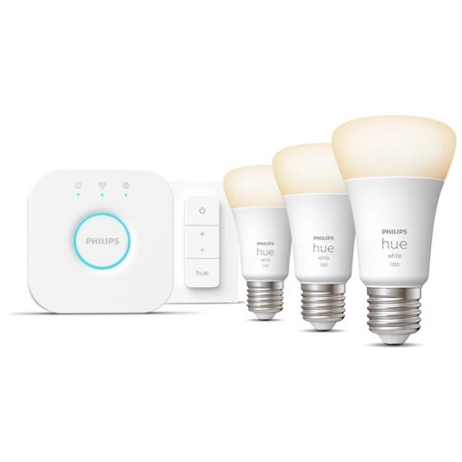 Pack Philips Hue White Kit de d&eacute;marrage x3 LED E27 av