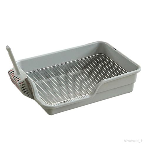 Grilles En Maille D'acier Inoxydable, Toilettes Pour Chiens, Garde Les Pattes Et Les Sols Propres, Plateau Et Cuillère Pour Pot D'intérieur Pour Chien Espacement Des Gris 15 Mm