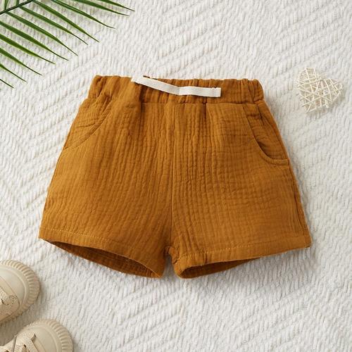 Garçon Coton Casual Couleur Unie Shorts Bébé Pantalon