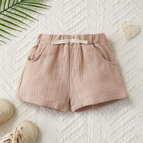 Garçon Coton Casual Couleur Unie Shorts Bébé Pantalon