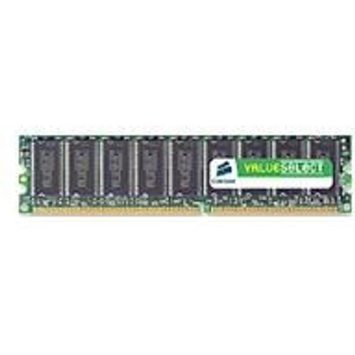 CORSAIR Value Select - DDR - 256 Mo - DIMM 184 broches - 400 MHz / PC3200 - CL2.5 - mémoire sans tampon - non ECC