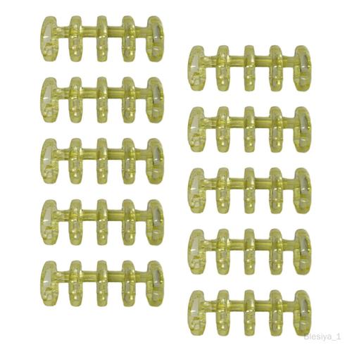 10x anneaux de reliure à feuilles mobiles à charnière fendue pour papeterie jaune