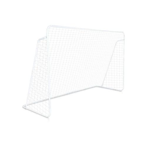 But De Foot Cage De Foot Pour Enfants 240 X 90 X 150 Cm, Filet De Football Pour Jardin/Cour/Parc/Plage - Blanc