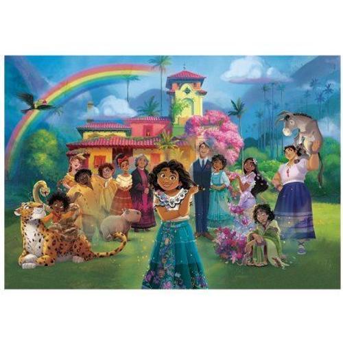 Puzzle 104 Pieces Enfant - La Famille Madrigal - Disney Encanto - Personnages, Heros Film - Puzzle Supercolor + Carte