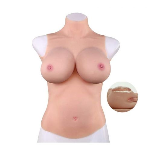 Protheses Seins & Penis Buste Entier Seins Réalistes Silicone - Col Haut - Bonnet E Crossgearx