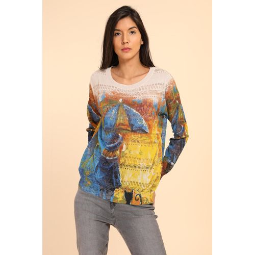 Pull Fin D'ete Ajoure Femme Cmp55 Paris Taille Unique