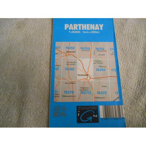 Carte Ign 1626 O Sur Parthenay