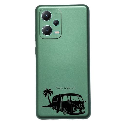 Coque Tpu Effet Metallique Vert Pour Redmi Note 12 5g Et Poco X5 Van Hawaii Surf Personnalisee