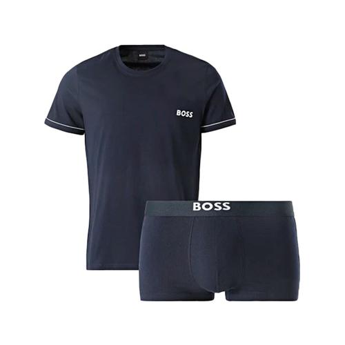 Boxer Boss Authentic Homme Bleu