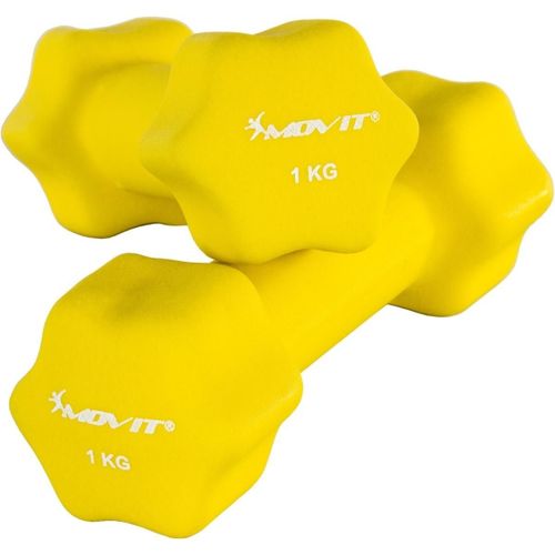 Movit Lot De 2 Haltères En Néoprène, Haltères Courts Avec Surface En Néoprène, 2x 1,0kg Jaune