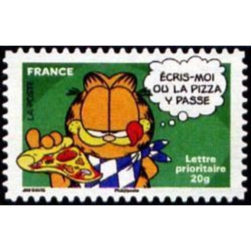 Timbre France 2008 Oblitéré -Sourires Avec Le Chat Garfield - Écris-Moi Ou La Pizza Y Passe - Prior 20g Yt4273