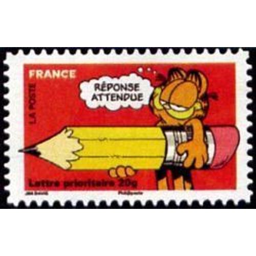 Timbre France 2008 Oblitéré - Sourires Avec Le Chat Garfield - Réponse Attendue - Prior 20g Yt4279