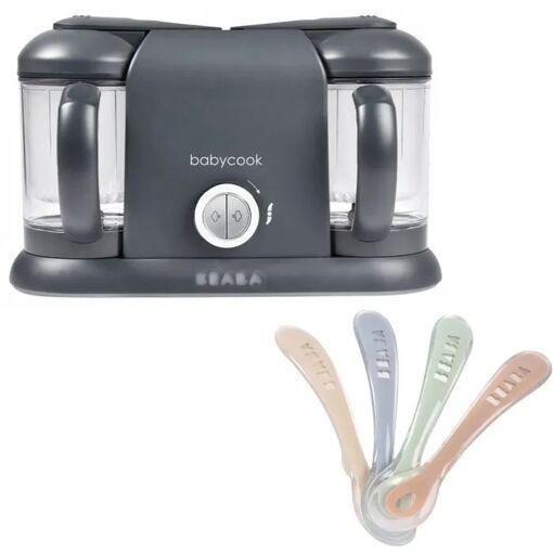 Robot cuiseur BEABA Babycook Duo gris fonc&eacute; 2 bols XL