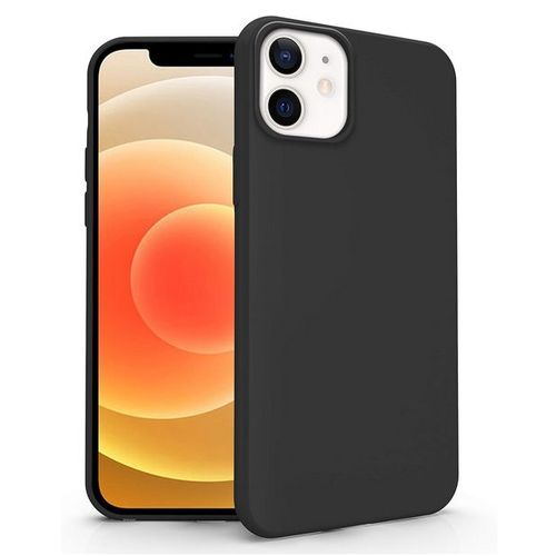 Coque Pour Apple Iphone 12 Mini - Housse Etui Silicone Gel Fine + Verre Trempe - Noir