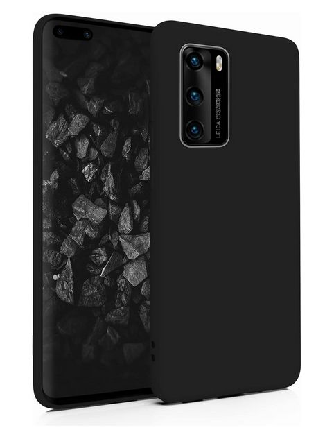 Coque Pour Huawei P40 Pro - Housse Etui Silicone Gel Fine + Verre Trempe - Noir