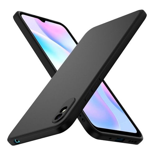 Coque Pour Xiaomi Redmi 9a - Housse Etui Silicone Gel Fine + Verre Trempe - Noir