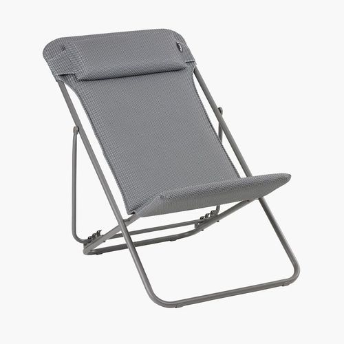 Chaise Longue Lafuma Maxi Transat Becomfort-Argent