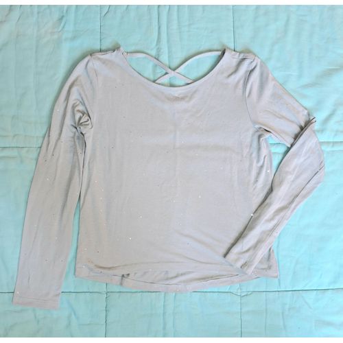 Pull Court Fin Chic Soirée Femme Sweat Manches Longues Paillettes Strass Bleu Lacets Dos 36 S Top Tendance - Envoi Très Rapide Et Soigne.