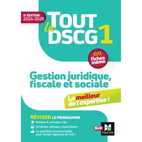 Tout Le Dscg 1 - Gestion Juridique Fiscale Et Sociale - 2024-2025 - Révision