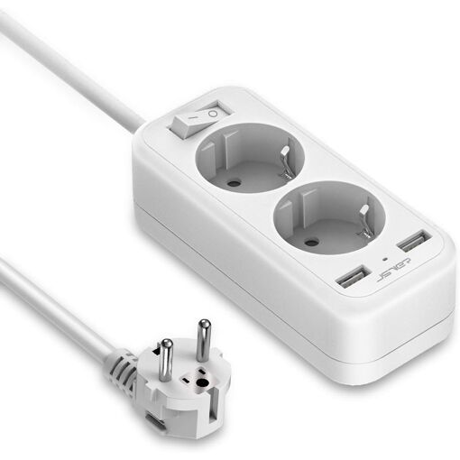 KALANKA-Multiprise USB, Bloc Multiprises 2 Prises avec 2 Ports USB ...