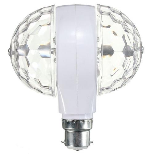 B22 E27 6w Double Tête Led Boule Scène Rgb Lumière Lampe Rotative Ktv Club Fête Dj Décoration