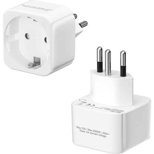 KALANKA-Lot de 2 adaptateurs de voyage - Adaptateur de prise suisse...