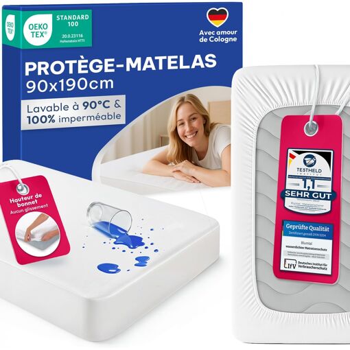 KALANKA-Protege Matelas 90x190 lit Bebe - Housse Protection Matelas...