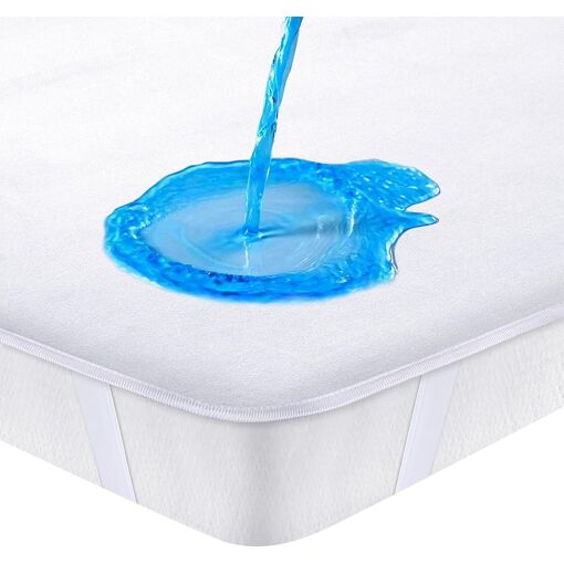 KALANKA-Protège Matelas 120x200 cm imperméable, Protège-Matelas Gri...