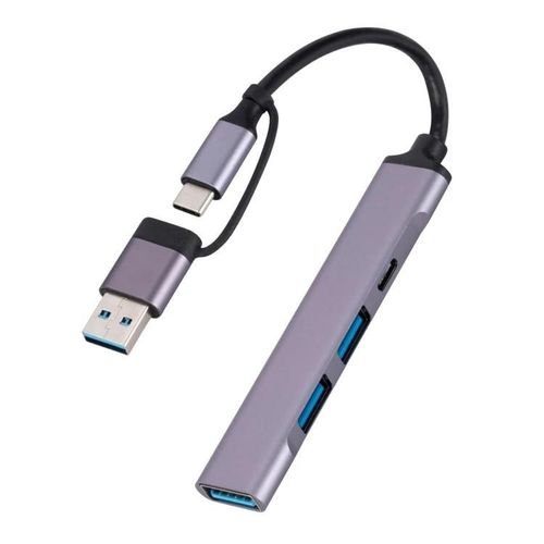 809-C Adaptateur de station d'accueil multifonctionnelle 4 en 1 USB+Type-C vers USB HUB