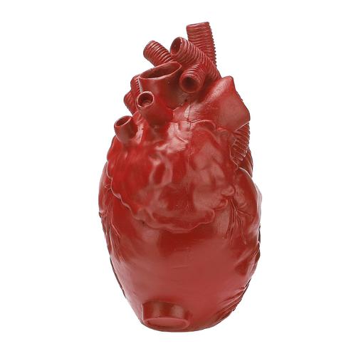 [Ander Online] Emballage 20,5 * 16,5 * 13 cm / 236 g [Rouge] Nouveau vase en forme de c?ur en résine pour ameublement
