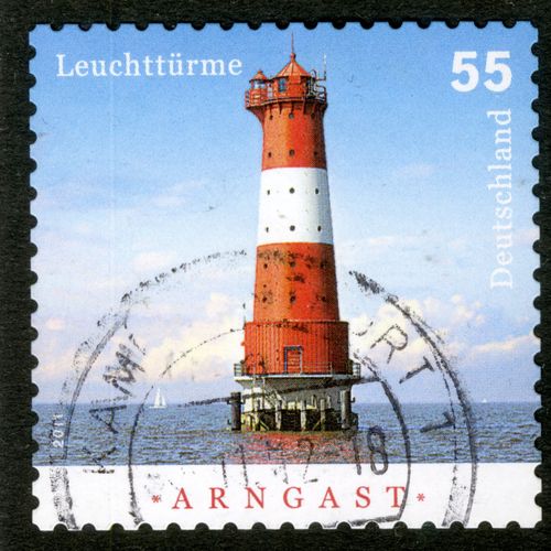 Timbre Oblitéré Deutschland, Arngast , Leuchttürme, 2011, 55
