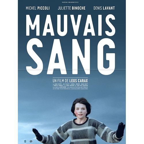 Mauvais Sang - Véritable Affiche De Cinéma Pliée - Format 40x60 Cm - De Leos Carax Avec Juliette Binoche, Michel Piccoli, Denis Lavant, Julie Delpy, Serge Reggiani - 1986 Réédition 2016