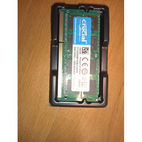 Mémoire RAM Crucial 8 Go DIMM DDRL3 1600 (PC3-12800)