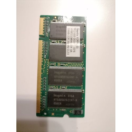 RAM SoDimm DDR2 256mb 266Mhz HYNIX PC2100S pour portable