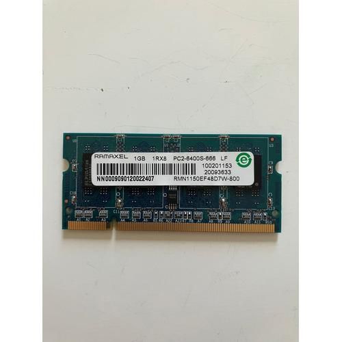 Mémoire RAM Ramaxel 1GB 1Rx8 PC2-6400S RMN1150EF48D7W-800 Occasion