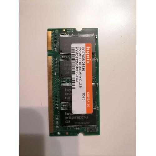 RAM SoDimm DDR2 256mb 333Mhz HYNIX PC2700 pour portable