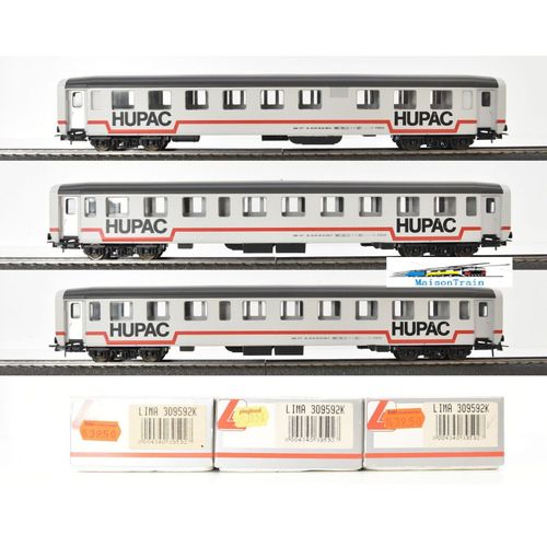 Lima 3x Hupac Wagon Acier Sbb H0 Gs Avec Ovp-Lima
