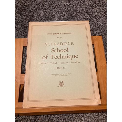 Schradieck École De La Technique De L'alto Volume 3 Partition Ed. Cranz