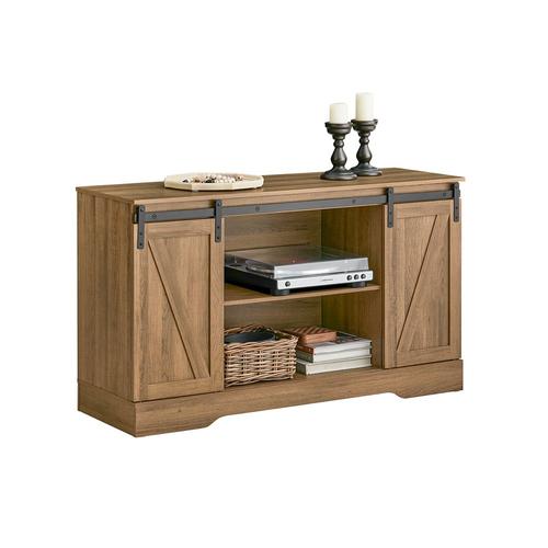 Commode Meuble Bas Buffet Avec Porte De Grange Coulissante Armoire À Chaussures , Fsb60-Br