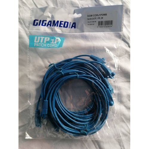 Lot de 5 cordons RJ45 1 paire bleu