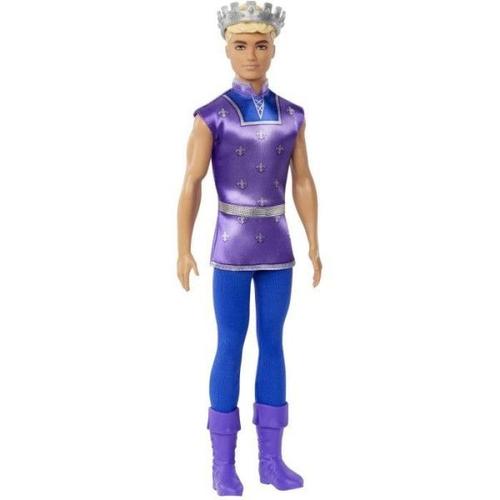 Poupée Mannequin Barbie - Ken Prince Blond - Hlc23 - Tunique Satin Violet Et Bleu - Bottes De Cavalier Assorties