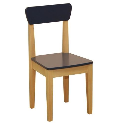 Chaise Pour Enfant En Bois Roba - Hauteur D'assise 31 Cm - Naturel/Bleu