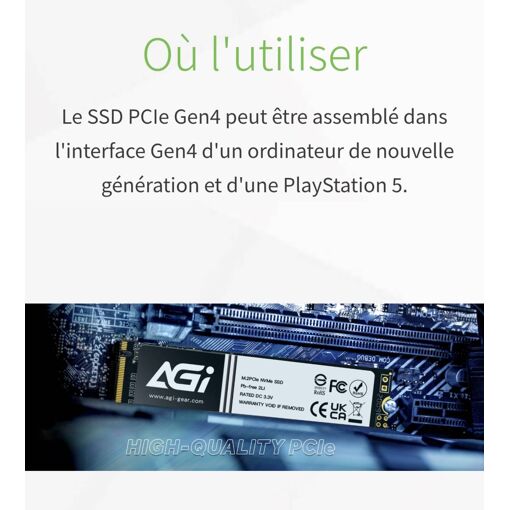 SSD nvme 2to 7400mo/s gen4x4