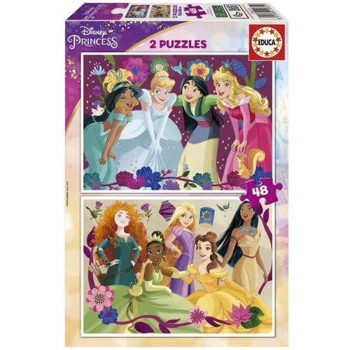 Puzzles Princesses Disney - Educa - 2x48 Pièces - Dessins Animés Et Bd - Fille - 4 Ans