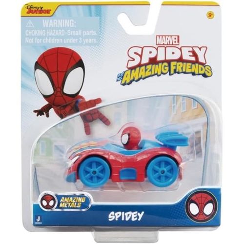 Spidey - Voiture En Métal Et Plastique 8 Cm + Figurine