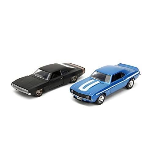 Fast & Furious Twin Pack 1:32 1969 Chevrolet Camaro & 1968 Dodge Charg-Jada