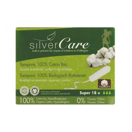 Silver Care Tampon En Coton Super Plus Bio 15 Unités 