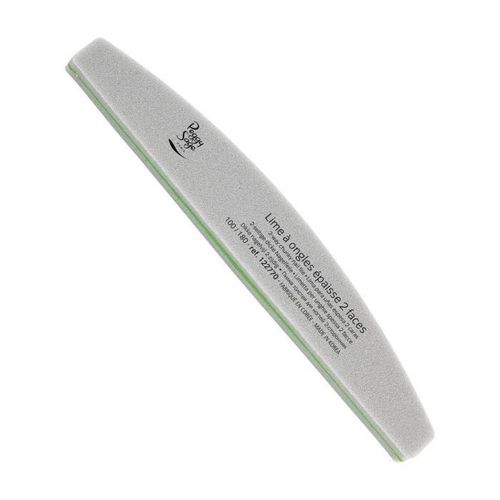 Lime À Ongles 2 Faces Épaisse Demi-Lune 100/180 - Peggy Sage - Blanc Multicolore